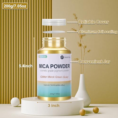 Mica Powder 7.05OZ（200g） (7.0548 Ounce)