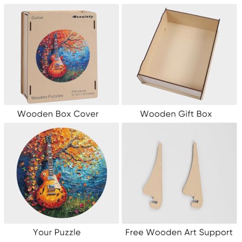 Wooden Guitar Puzzles for Adults 500 Pieces (500 Count)