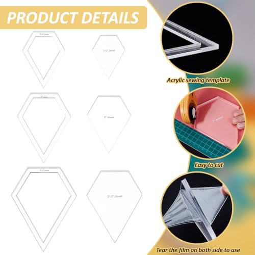 16 Sizes Jewel Quilting Template (16 Count)