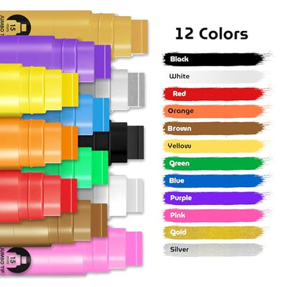 Jumbo Poster Markers Set (12 Count)