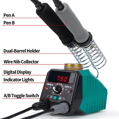 939D VI Dual Pen Wood Burning Kit with Digital Display with 20 Wire Nibs