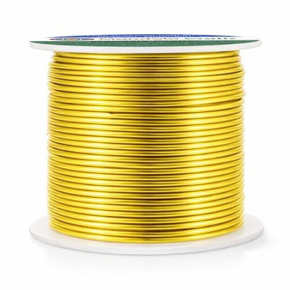 16 Gauge Light Gold Tone Anodized Aluminum Craft Wire 100 FT (100 Foot)