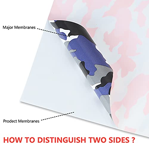 Heat Transfer Vinyl Camouflage Blue HTV Rolls (8 Foot)