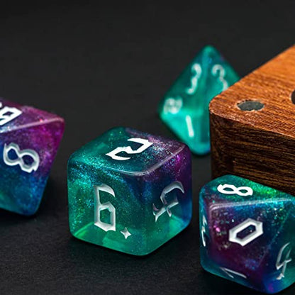 DND Dice Set D&D Polyhedral Dice with Dice Bag (7 Count)
