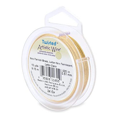 24 Gauge .51 mm Tarnish Resistant Brass Craft Wire