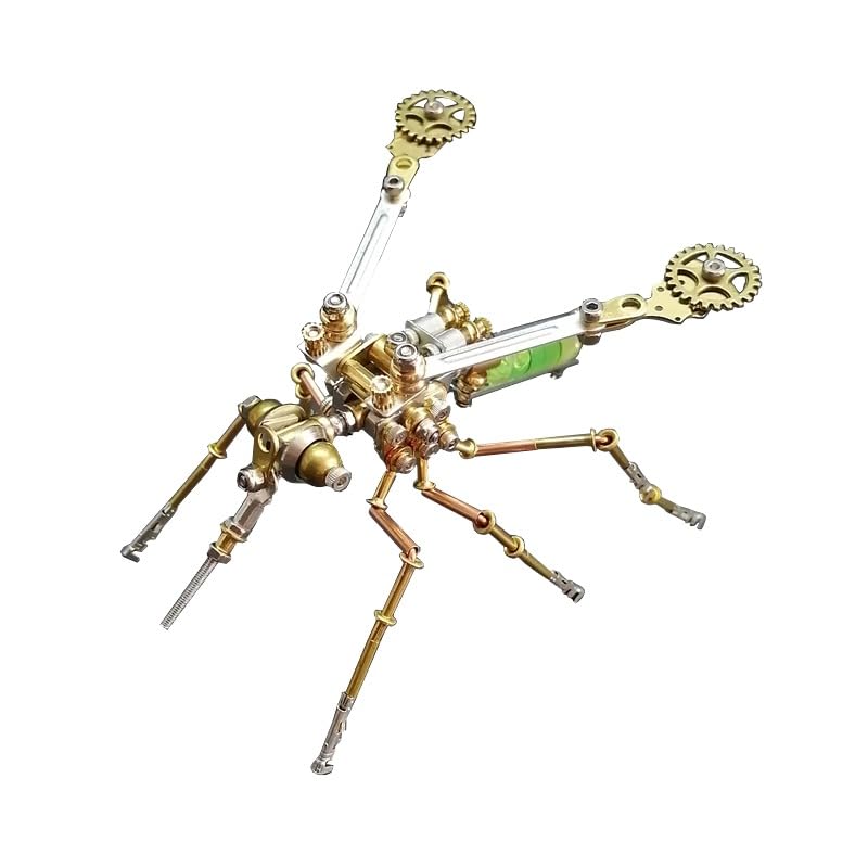 3D Metal Model Mechanical Kits Steampunk Insects Mosquito Puzzle for Adults 140+ Parts 3 Hours Build Cool Desk Decor Christmas & Birthday Gift for Men Father (100 Count)