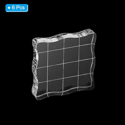 1.6"x1.6" Acrylic Stamp Block (6 Count)