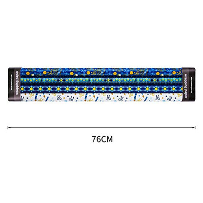30 Inch Hanukkah Wrapping Paper Roll (100 Sq Ft)