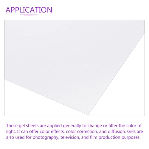 10Pcs Correction Gel Light Filter Overlay Transparent Plastic PVC Sheets Matte Translucent for Photo (10 Count)