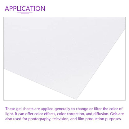 4Pcs Color Correction Gel Light Filter Overlay Transparent Plastic PVC Sheets Matte Translucent for Photo (4 Count)