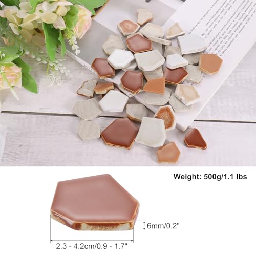 500g 1.1LB Irregular Ceramics Mosaic Tiles