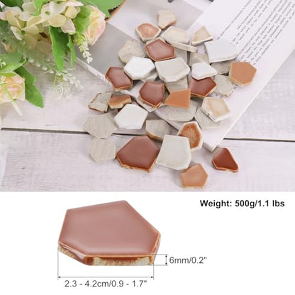 500g 1.1LB Irregular Ceramics Mosaic Tiles