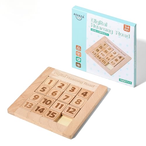 Wooden Number Sliding Puzzle