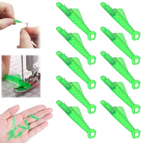 10 Pcs Fish Mouth Sewing Machine Needle Threader