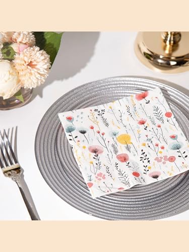 Fresh Bouquet Paper Napkins 80 Ct Kraft Box Luncheon Napkins (80 Count)