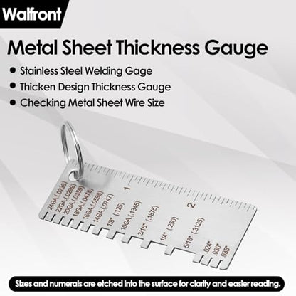Wire Metal Sheet Thickness Gauge Stainless Steel Welding Gage Plated Size Inspection Tool Wire Metal Sizes Thickness Gauge