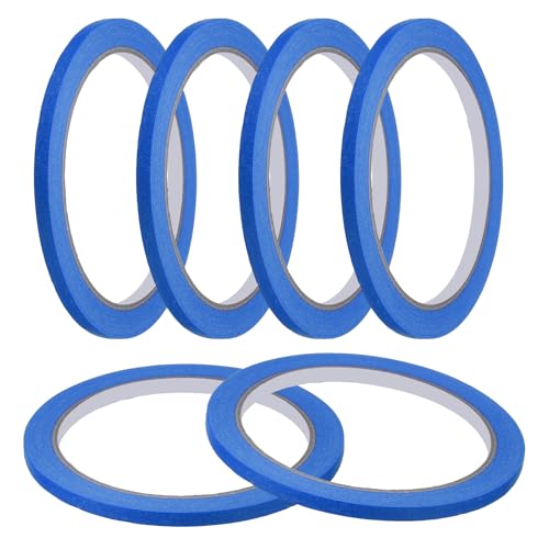Masking Tape 0.2 Inch x 21 Yard Painter's Tape Blue Paint Tapes for DIY Crafts Arts Drawing Decoration Labeling Car Painting Artist Teachers