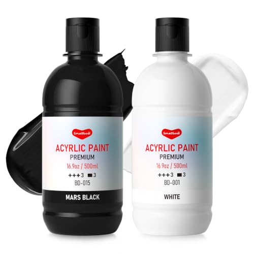 Black and White Acrylic Paint Set (33.8 Fl Oz)