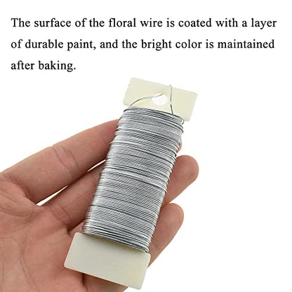 22Gauge Silver Flexible Metal Floral Wire (345 Foot)