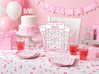 Pink Shower Party Bingo Cards