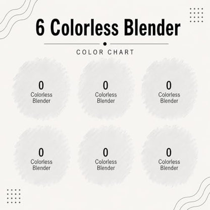 6 Pack Blender Colorless Alcohol Markers (6 Count)