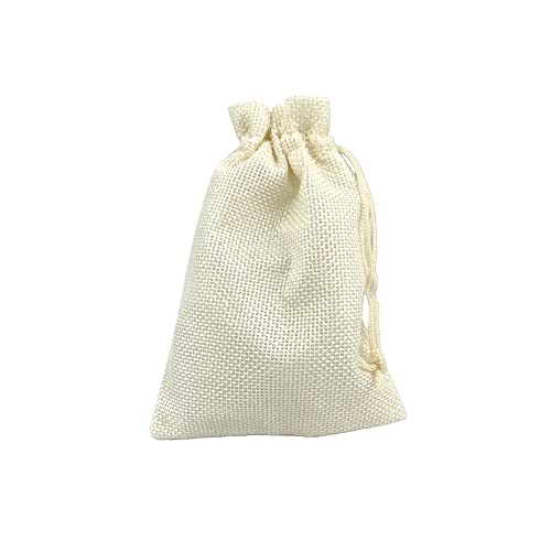 Pack of 25 Burlap Gift Bags with Drawstring Linen Jewelry Pouches Wedding Hessian Jute Bags for Birthday and Treat Pouches Party Wedding Favors Gift