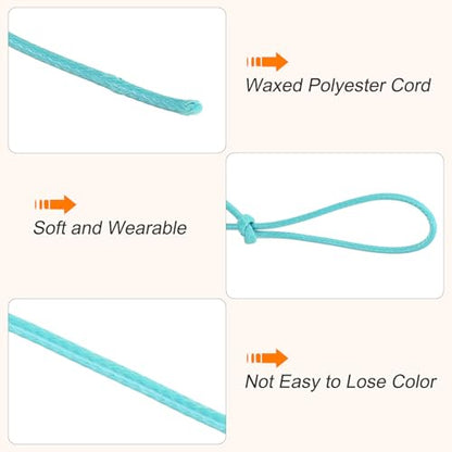 Waxed Cord 2.5mm Waxed Polyester Cord 87 Yard Wax String for Bracelet Making