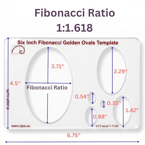 Fibonacci 6" Oval Drawing Template