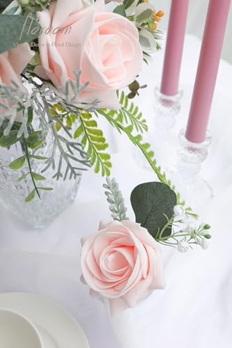 Artificial Flowers 20pcs Real Looking Blush High (20 Count)