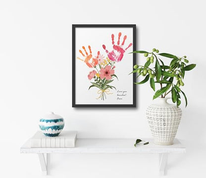 Flower Bouquet Handprint Art Craft DIY Kit