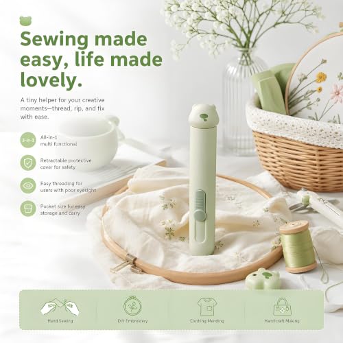 3-in-1 Automatic Needle Threader with Seam Ripper