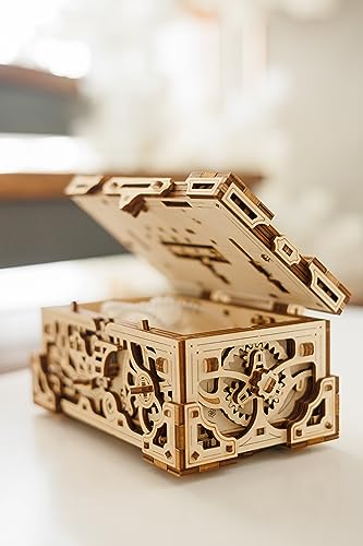 Enigma Chest Puzzle Box 3D Wooden Puzzles for Adults to Build