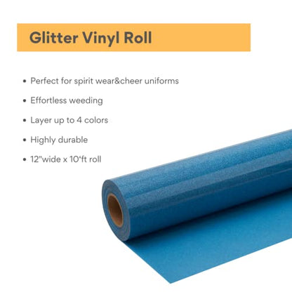 Blue Glitter HTV Roll
