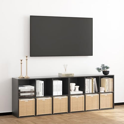 Wooden Cube Storage Organizer with Closed Back Panel