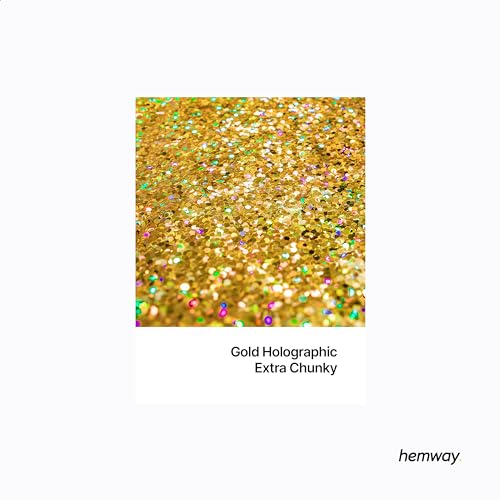 Resin Glitter Gold Holographic 100g Extra Chunky (3.5 Ounce)