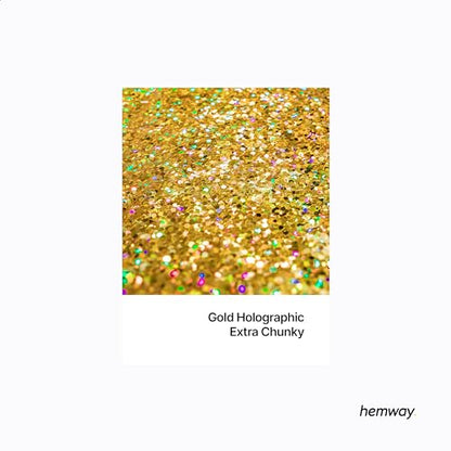 Resin Glitter Gold Holographic 100g Extra Chunky (3.5 Ounce)