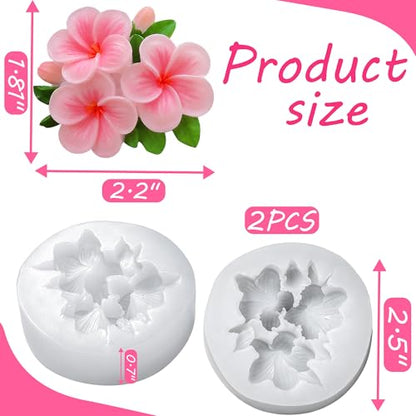 2 Pcs Plumeria Candle Molds (2 Count)