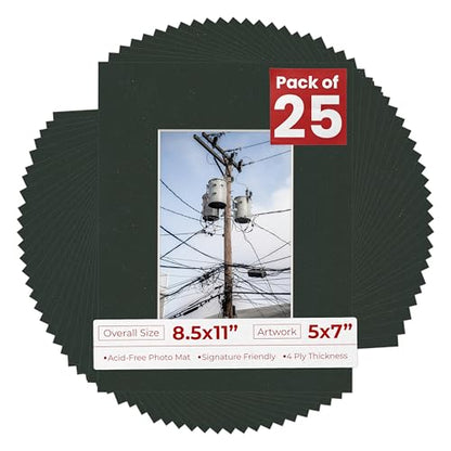 5x7 Mat for 8.5x11 Frame (25 Count)