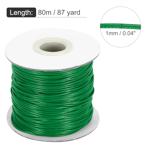 Waxed Cord 1mm Waxed Thread 87 Yard Wax String Leather Cord for Bracelet Making