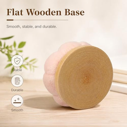Wooden Base Pin Cushion for Sewing with 100 Plastic Head Pins