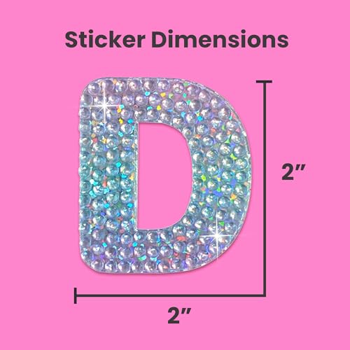 Sparkly Rhinestone Alphabet Letter Sticker D