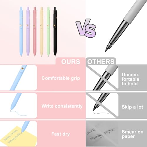 Colored Gel Pens Set (6 Count)