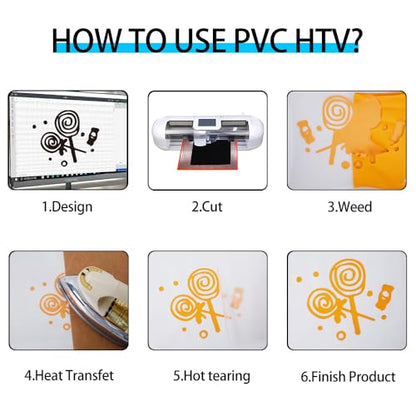 Heat Transfer Vinyl Light Orange HTV Rolls