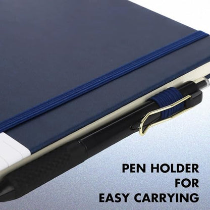 30 Set Lined Notebook Journals with Pens A5 Notebooks 100 GSM College Ruled Hardcover Notebook PU Leather Notepad with Pen Holder for Office School