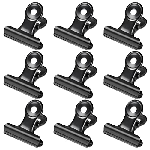 30 Pack Bulldog Clips 1.25 Inches Small Hinge Paper Clips Metal Hinge Clips for Crafts (30 Count)