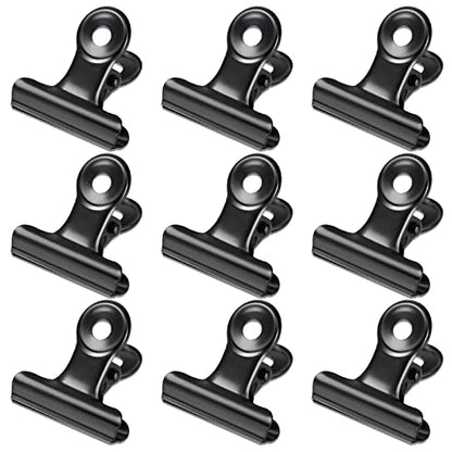30 Pack Bulldog Clips 1.25 Inches Small Hinge Paper Clips Metal Hinge Clips for Crafts (30 Count)