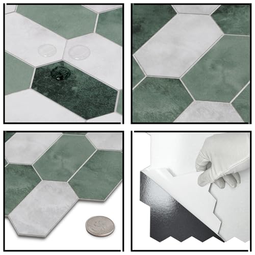 10 Sheet Peel and Stick Backsplash (9.68 Sq Ft)