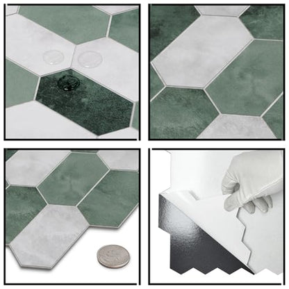 10 Sheet Peel and Stick Backsplash (9.68 Sq Ft)