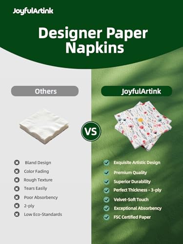 Fresh Bouquet Paper Napkins 80 Ct Kraft Box Luncheon Napkins (80 Count)