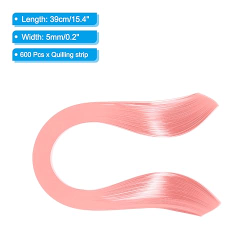 Quilling Strips Paper 600pcs 5mm 39cm Origami Paper Quilling Kits for Art DIY Craft Christmas